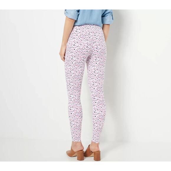 WOMEN WITH CONTROL NEW $59 Printed Pull-On Ankle Leggings in Animal Small‎ - Picture 2 of 2